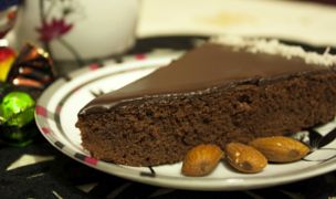 Кинокухня: шоколадно-миндальный торт