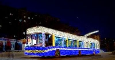 Новогодний троллейбус снова в Абакане